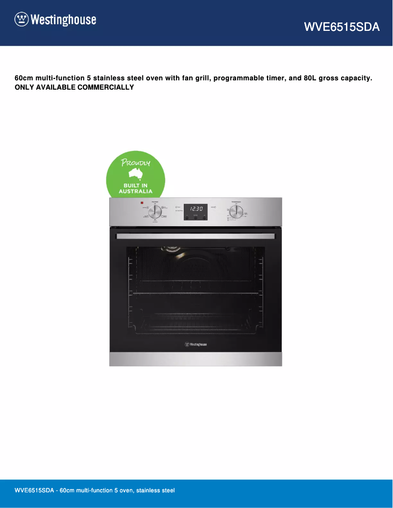 Imagen de la primera página del manual del dispositivo WVE6515SDA