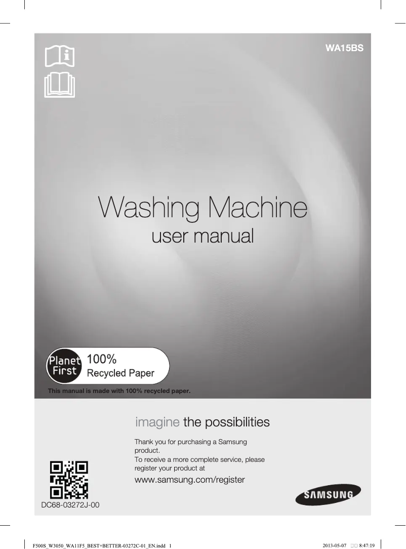 Imagen de la primera página del manual del dispositivo WA11F5S4UWA