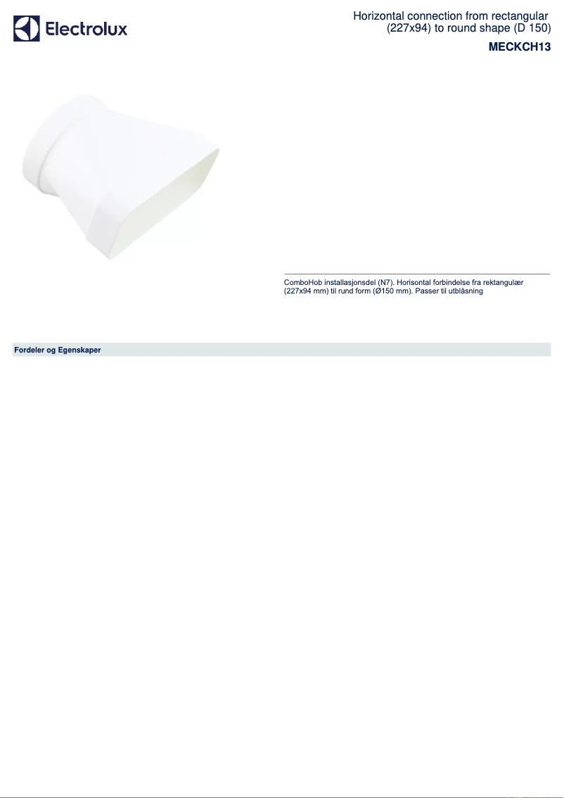 Imagen de la primera página del manual del dispositivo MECKCH13