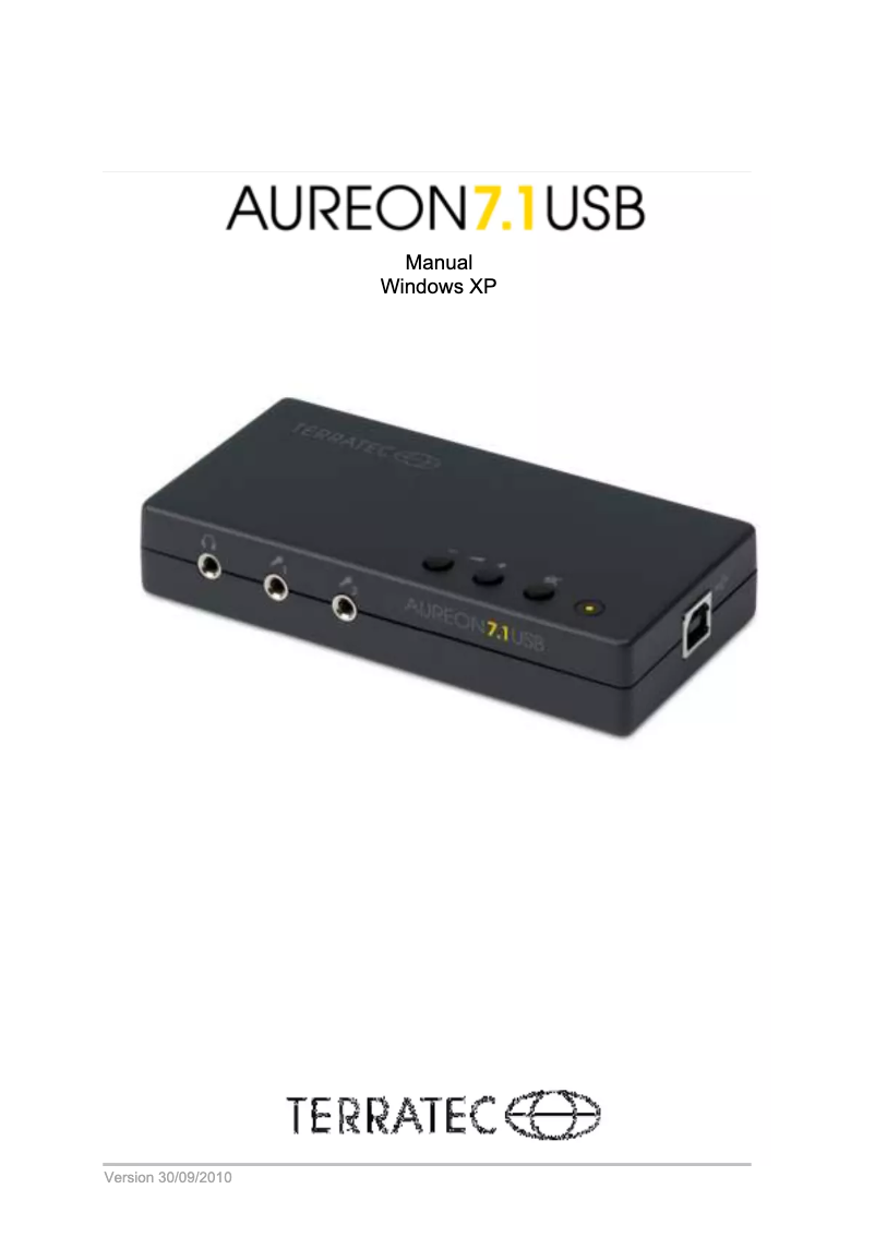 Página nº 1 - Manual de usuario Terratec Aureon