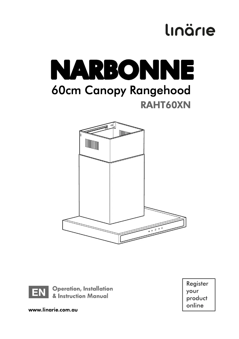 Imagen de la primera página del manual del dispositivo Narbonne RAHTS60XN