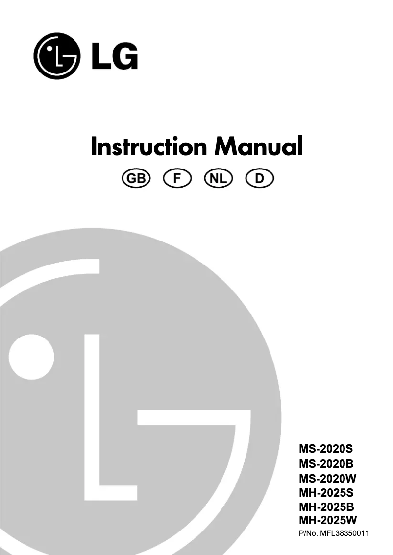 Página 1 del manual Manual de usuario LG MS-2020W