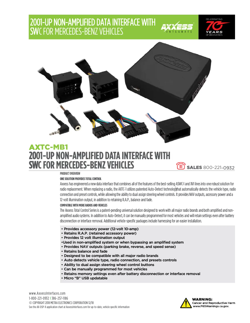 Página nº 1 - Ficha técnica AXESS AXTC-MB1