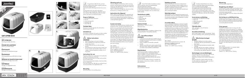 Página nº 1 - Manual de usuario Zoofari IAN 103654