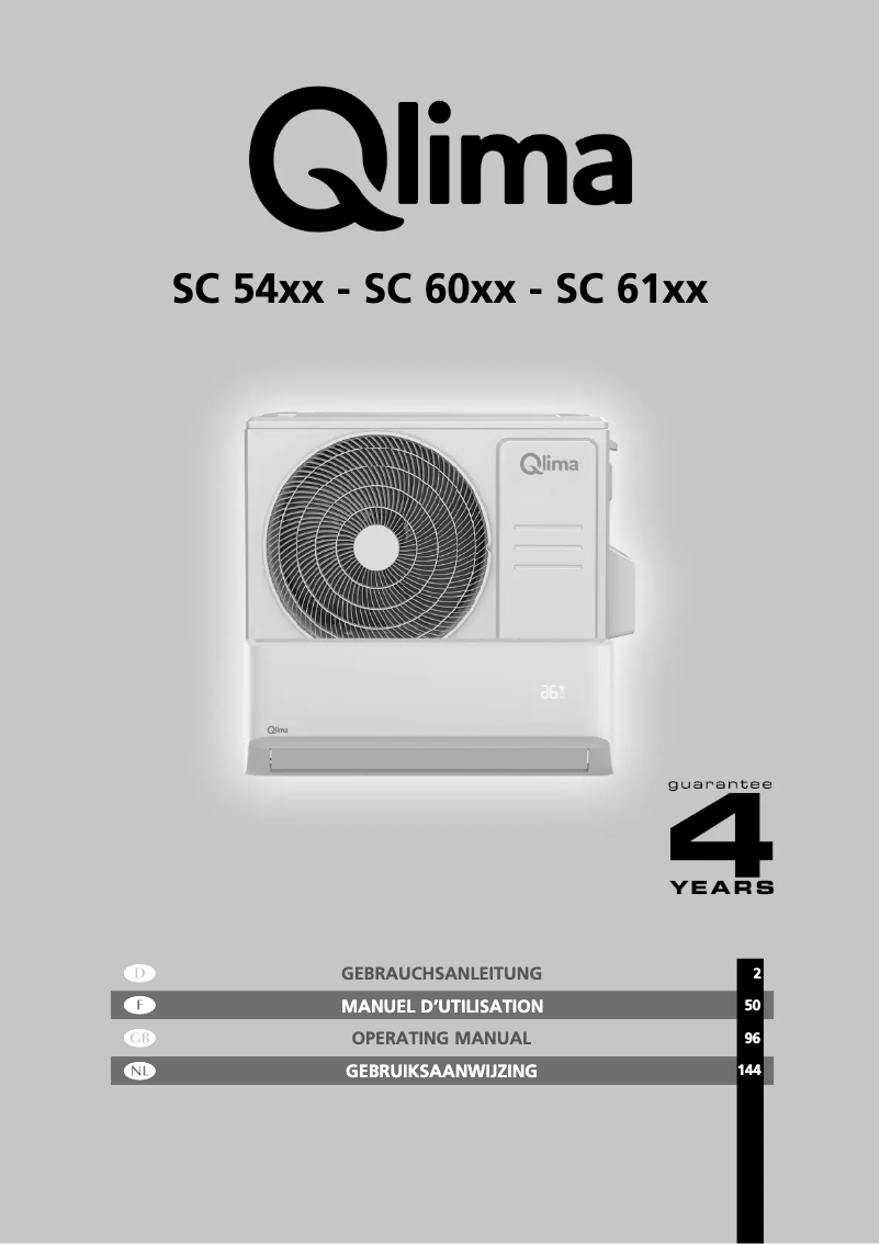 Página 1 del manual Manual de usuario Qlima SC6053