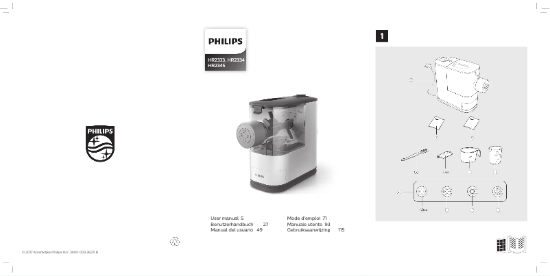 Página 1 del manual Manual de usuario Philips Viva Collection HR2334