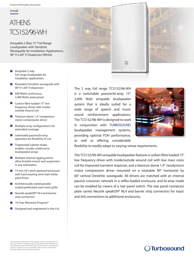 Imagen de la primera página del manual del dispositivo TCS152/96