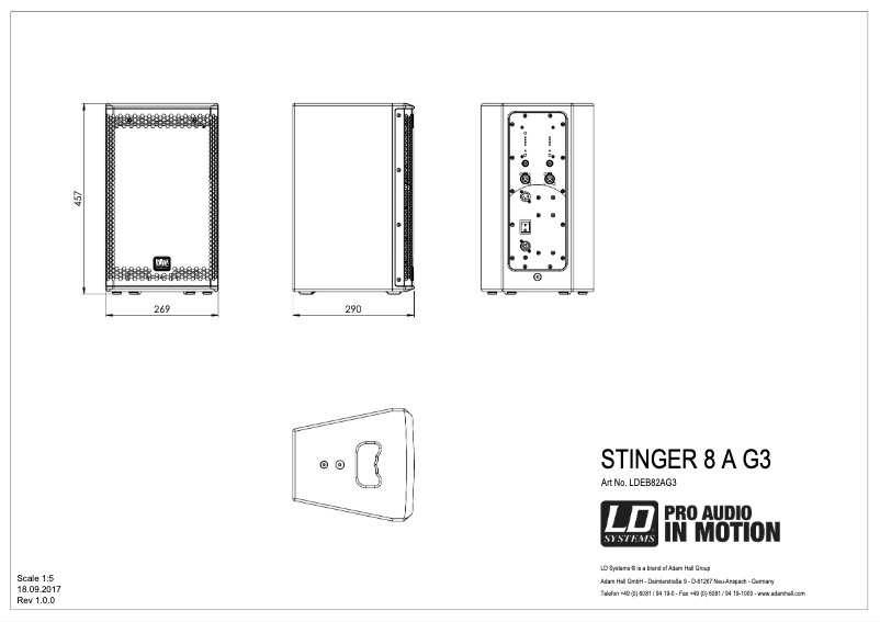 Imagen de la primera página del manual del dispositivo STINGER 8 A G3