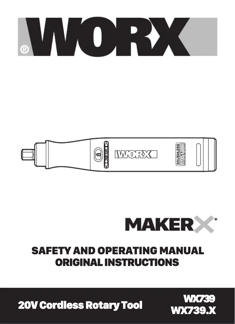 Imagen de la primera página del manual del dispositivo MakerX WX739