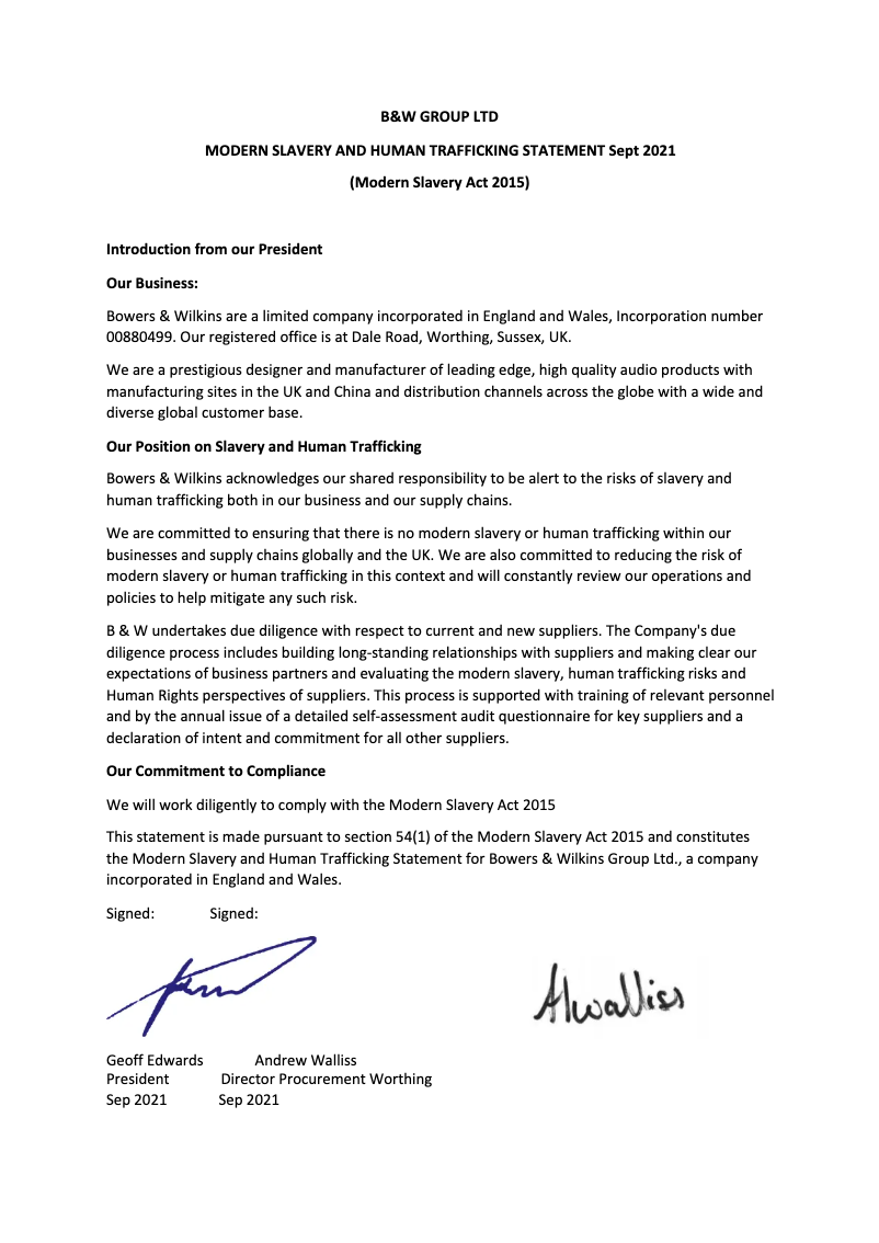 Página 1 del manual Folleto Bowers & Wilkins 706 S2