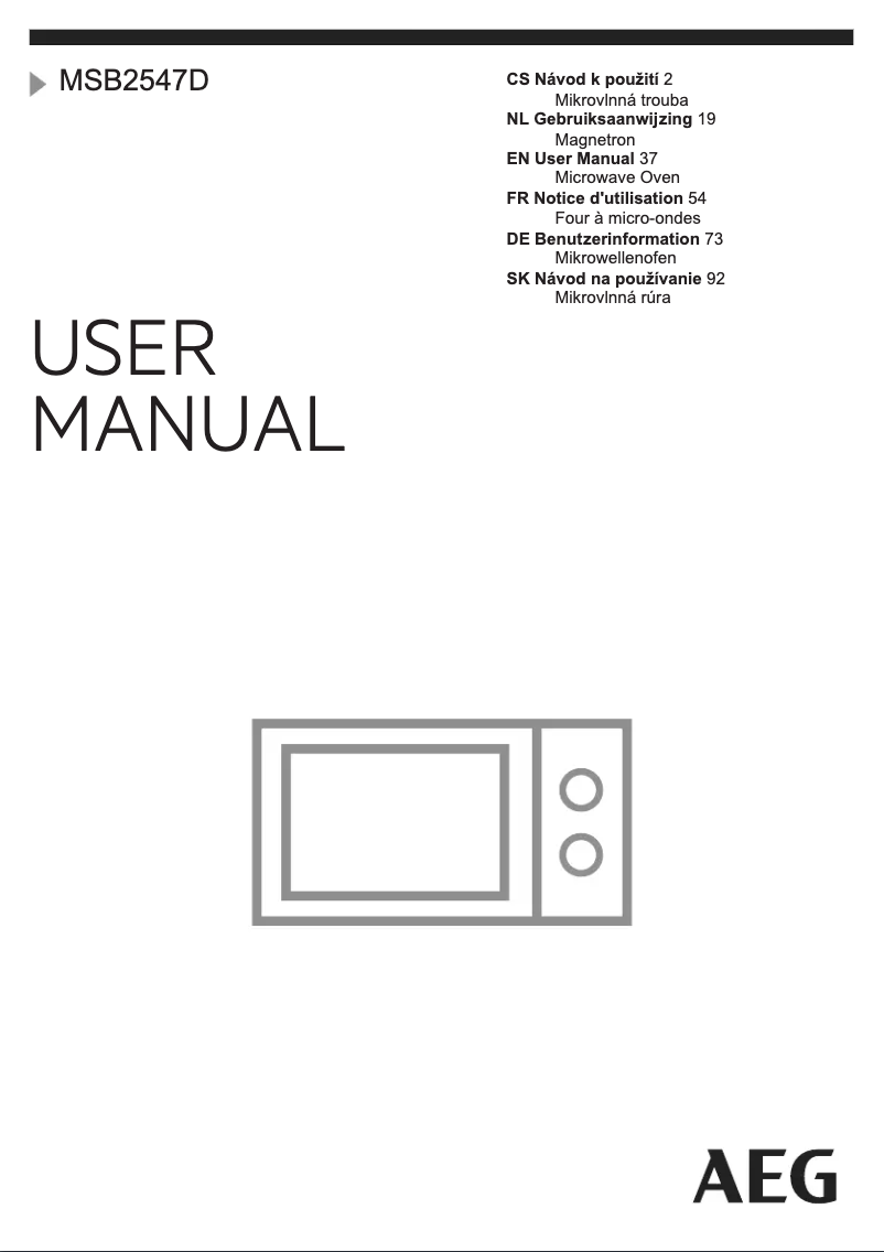 Imagen de la primera página del manual del dispositivo MSB2547DM]