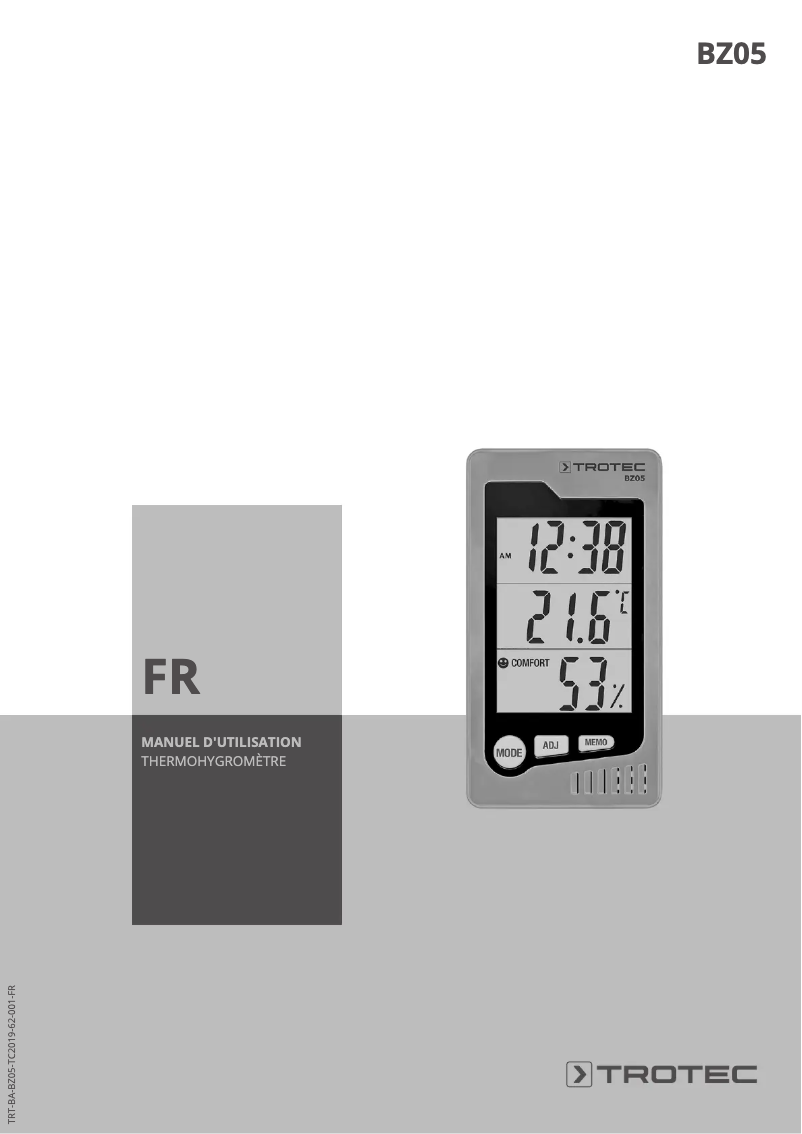 Página 1 del manual Manual de usuario Trotec BZ05