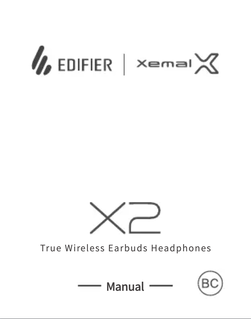 Imagen de la primera página del manual del dispositivo X2