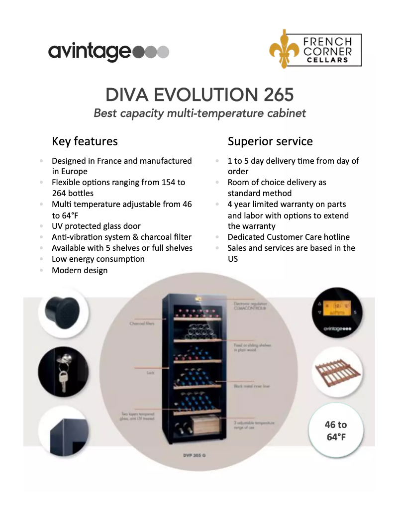 Página 1 del manual Manual de usuario Avintage DIVAEVO265F