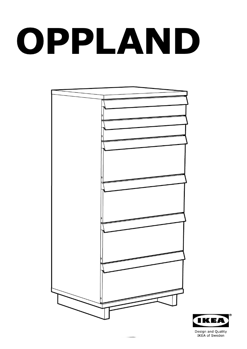 Imagen de la primera página del manual del dispositivo OPPLAND (6 drawers)