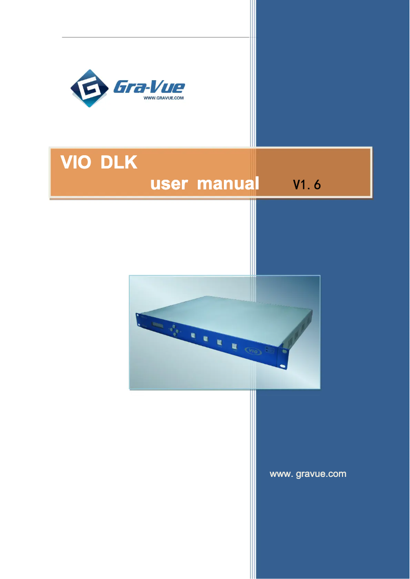 Página 1 del manual Manual de usuario Gra-Vue VIO DLK