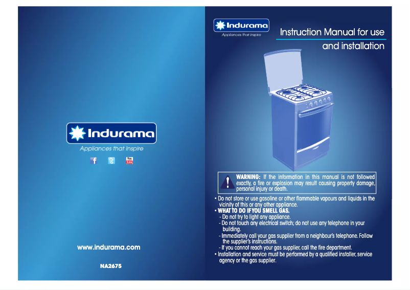 Página 1 del manual Manual de usuario Indurama Ferrara