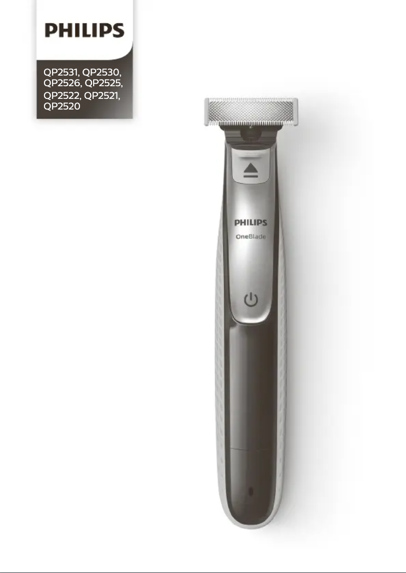 Página nº 1 - Manual de usuario Philips OneBlade QP2526
