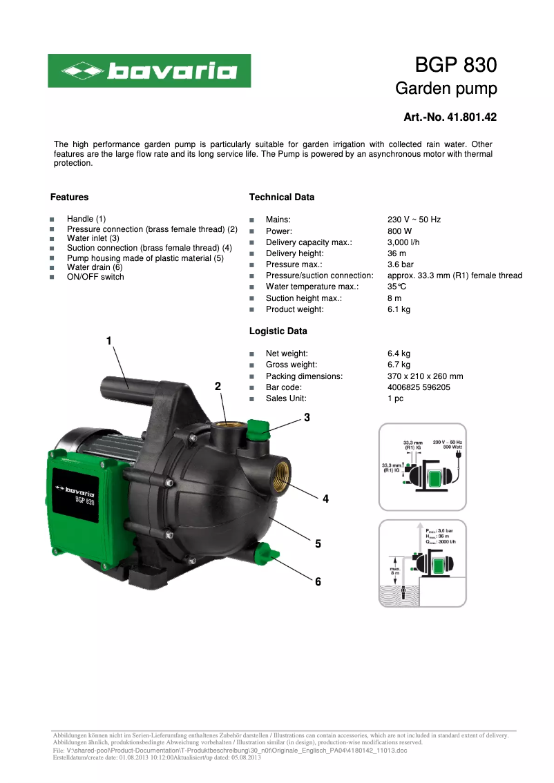 Página nº 1 - Manual de usuario Bavaria BGP 830