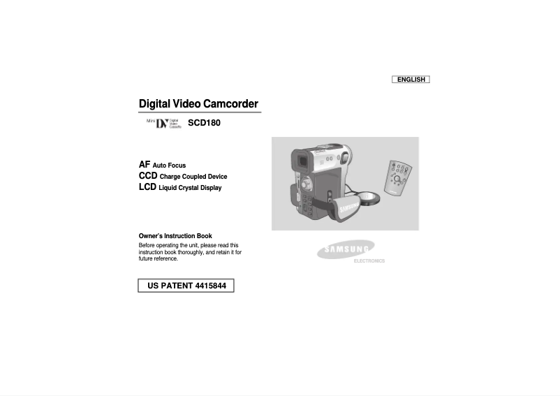 Página 1 del manual Manual de usuario Samsung SC-D180