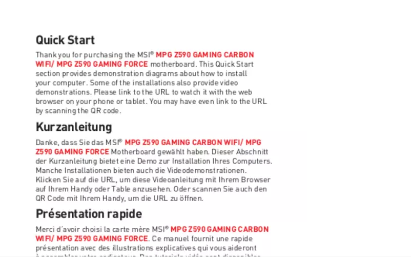 Página 1 del manual Manual de usuario MSI MPG Z590 Gaming Force