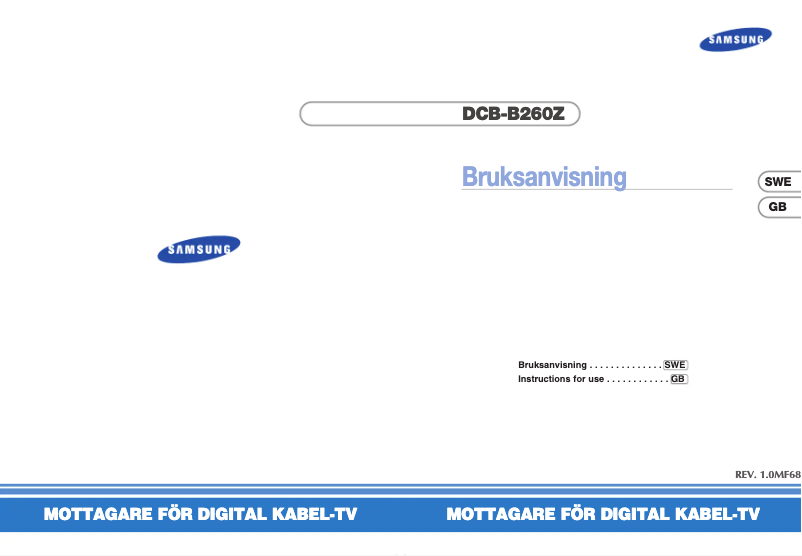 Imagen de la primera página del manual del dispositivo DCB-B260Z
