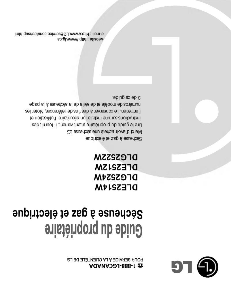 Imagen de la primera página del manual del dispositivo DLE2512W