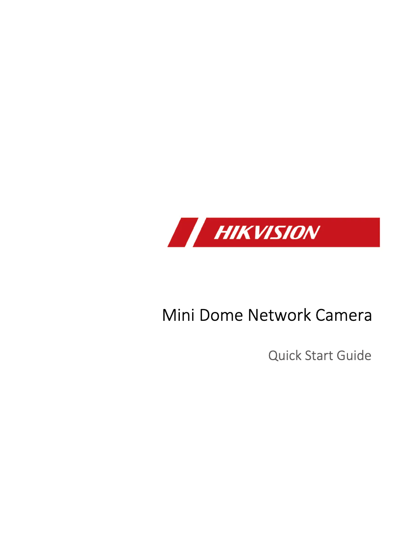 Página 1 del manual Guía de inicio rápido Hikvision DS-2XM6122G0-ID