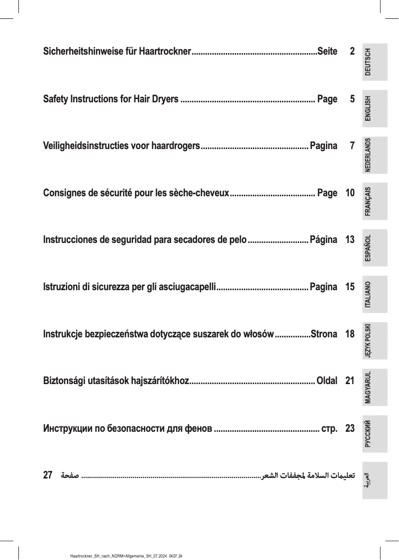 Imagen de la primera página del manual del dispositivo HTD 3055