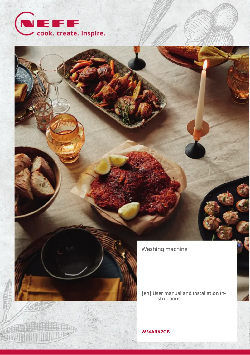 Página 1 del manual Manual de usuario Neff W544BX2GB