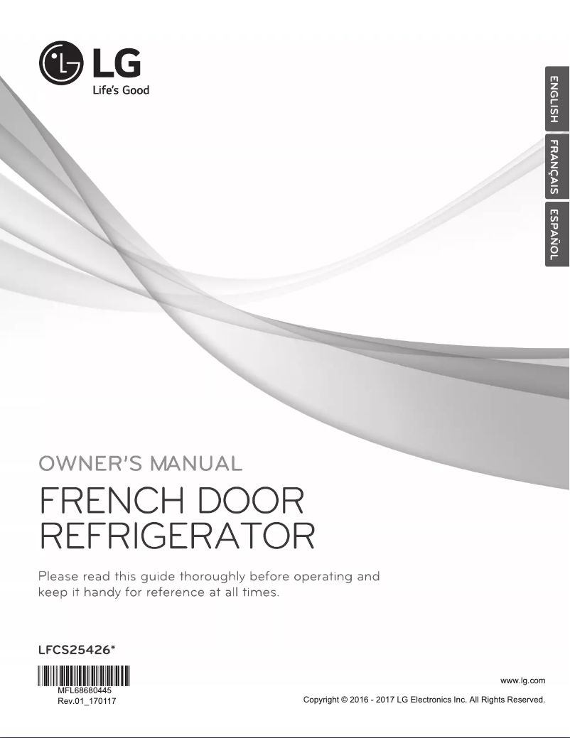 Imagen de la primera página del manual del dispositivo LFCS25426