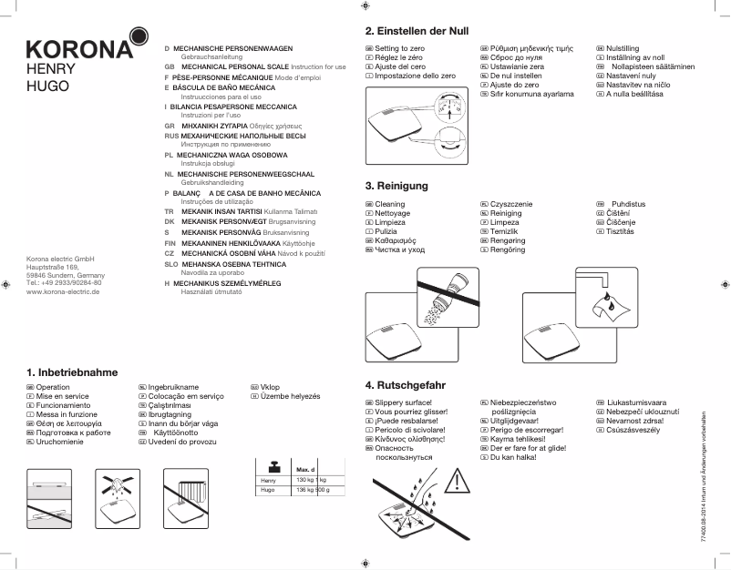 Página 1 del manual Manual de usuario Korona Hugo 76888