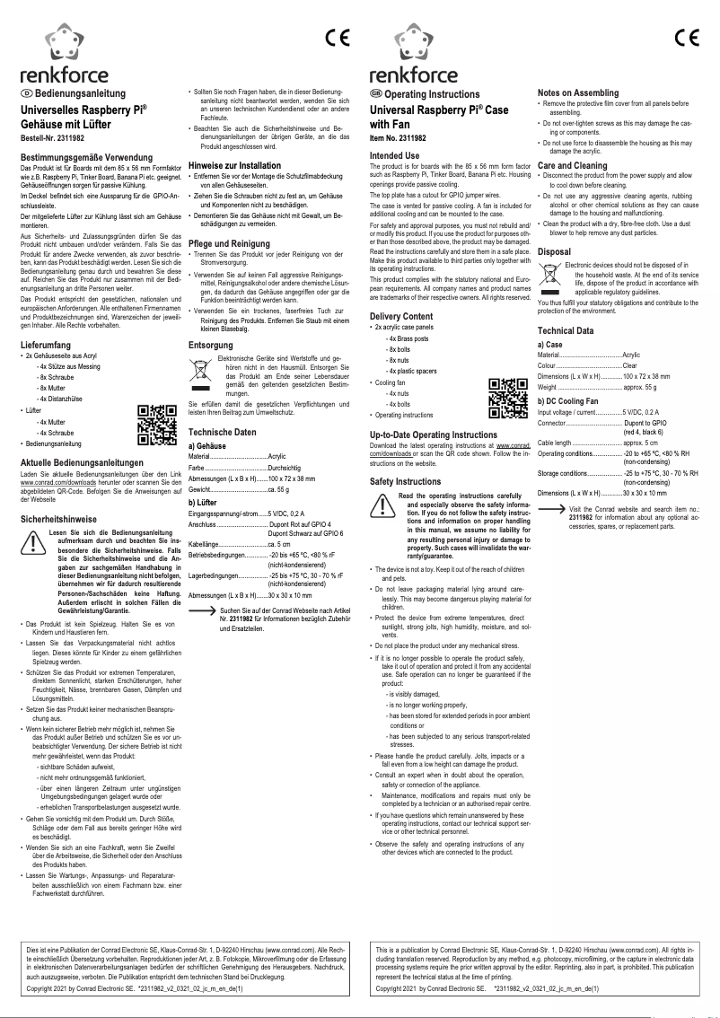 Página nº 1 - Manual de usuario Renkforce RBP-PLC100