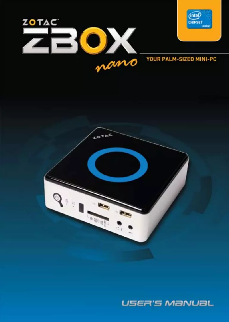 Página 1 del manual Manual de usuario Zotac ZBOX nano ID64 Plus