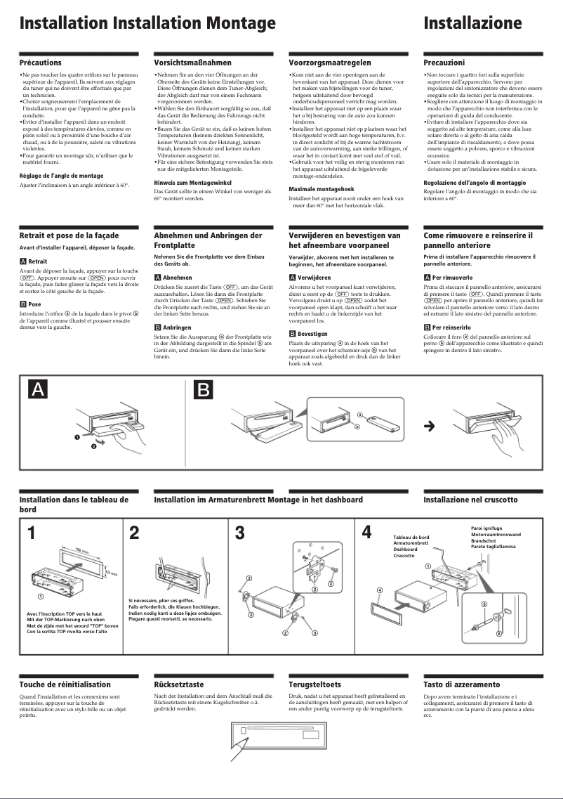 Imagen de la primera página del manual del dispositivo CDX-C780R