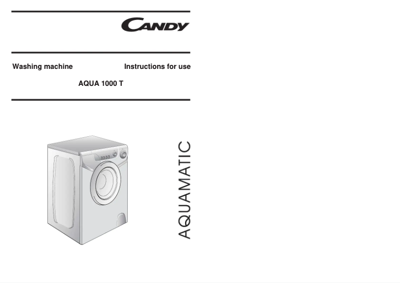 Imagen de la primera página del manual del dispositivo AQUA 1000 T-80