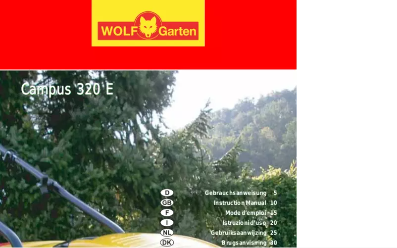 Página 1 del manual Manual de usuario Wolf Garten Campus 320 E