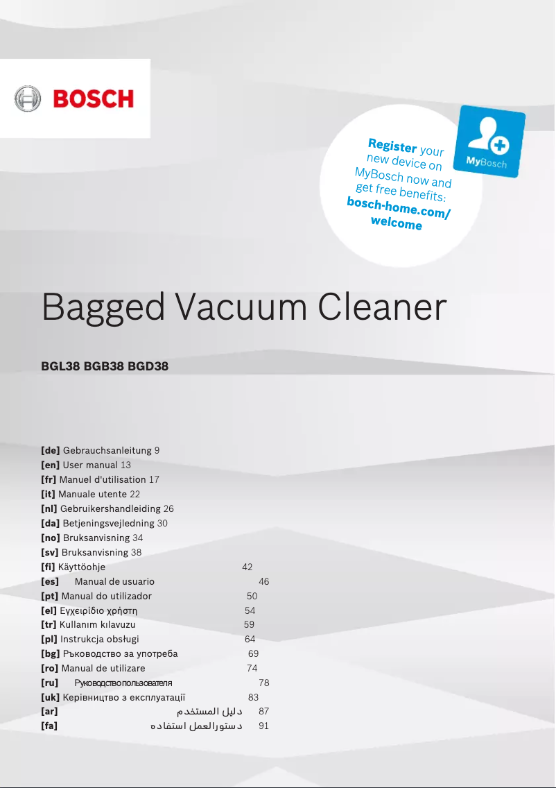 Imagen de la primera página del manual del dispositivo BGB38BA3T