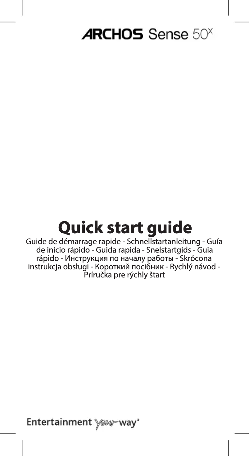 Página 1 del manual Manual de usuario Archos 50x Sense