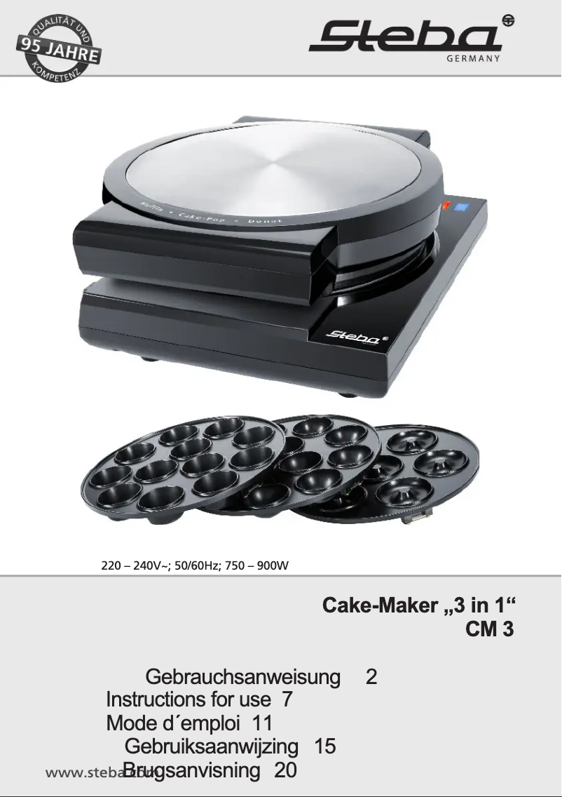 Página 1 del manual Manual de usuario Steba CM 3