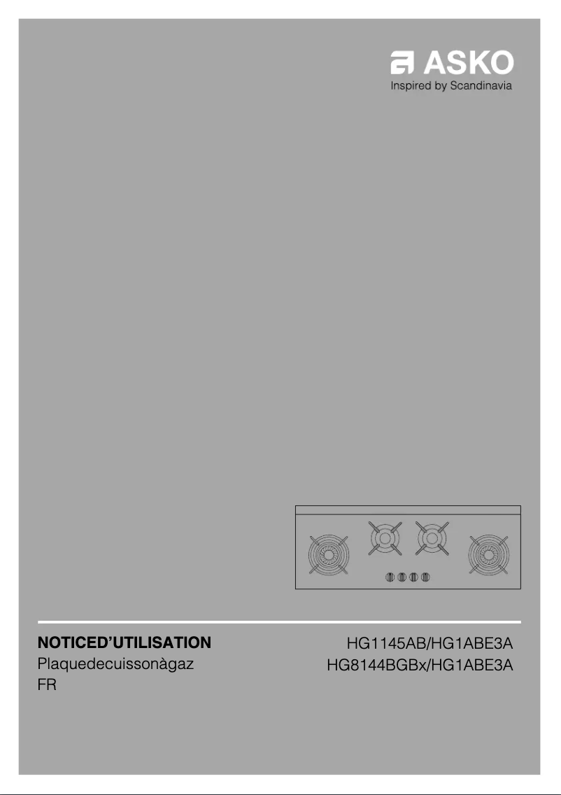 Página nº 1 - Manual de usuario Asko HG8144BGB1