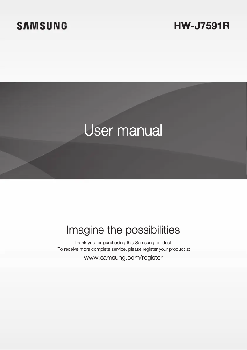 Imagen de la primera página del manual del dispositivo HW-J7591R