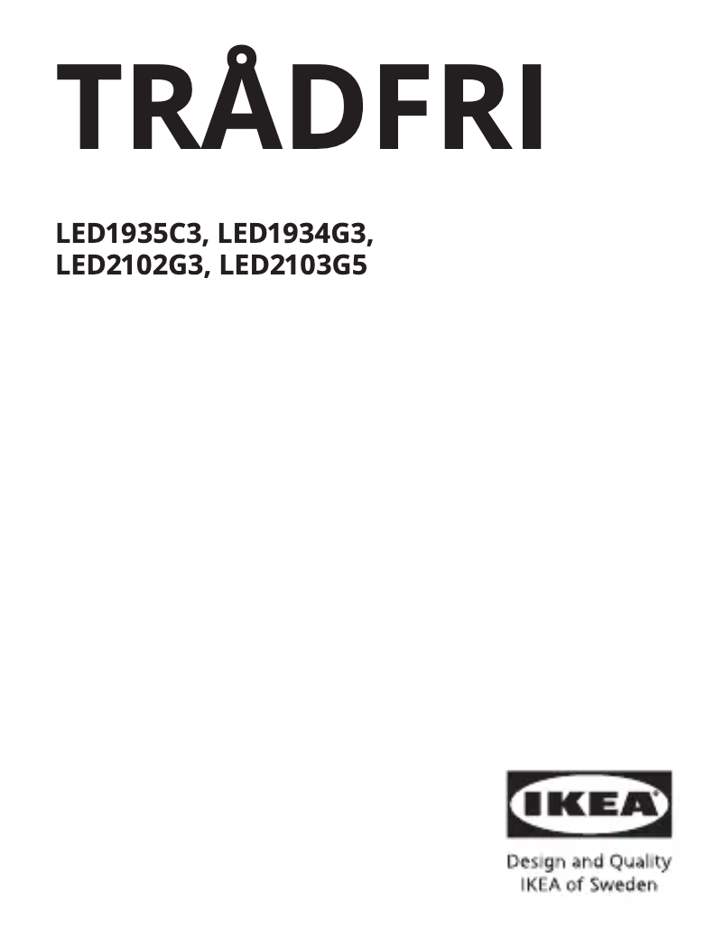 Página 1 del manual Manual de usuario Ikea TRÅDFRI 505.391.49