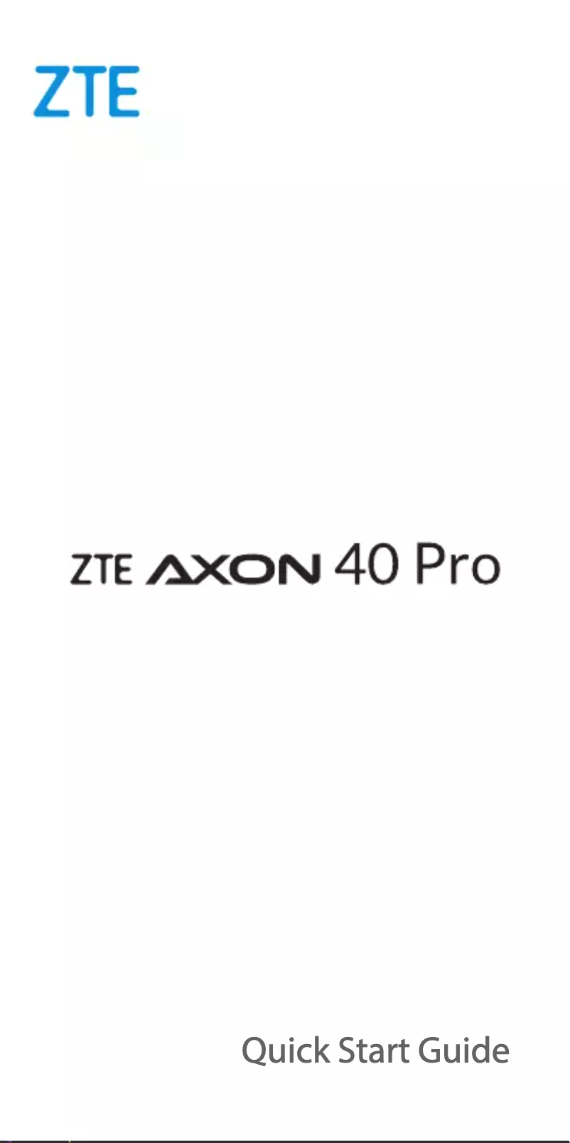 Imagen de la primera página del manual del dispositivo Axon 40 Pro