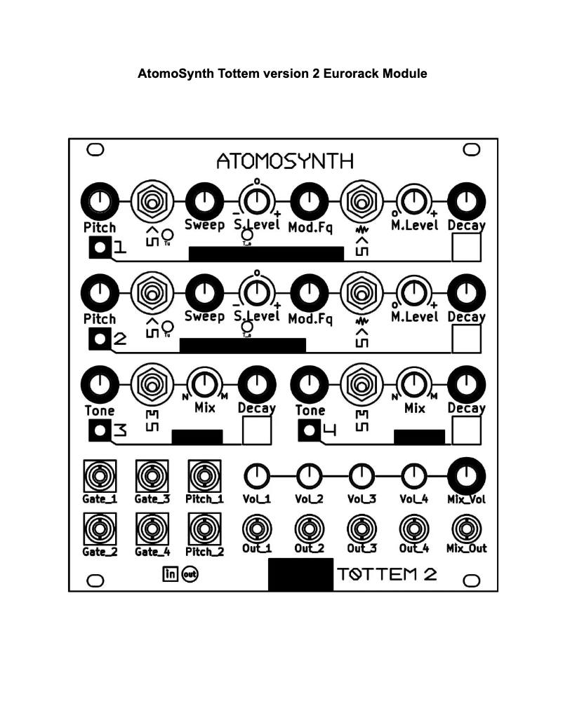 Página 1 del manual Manual de usuario AtomoSynth Tottem 2
