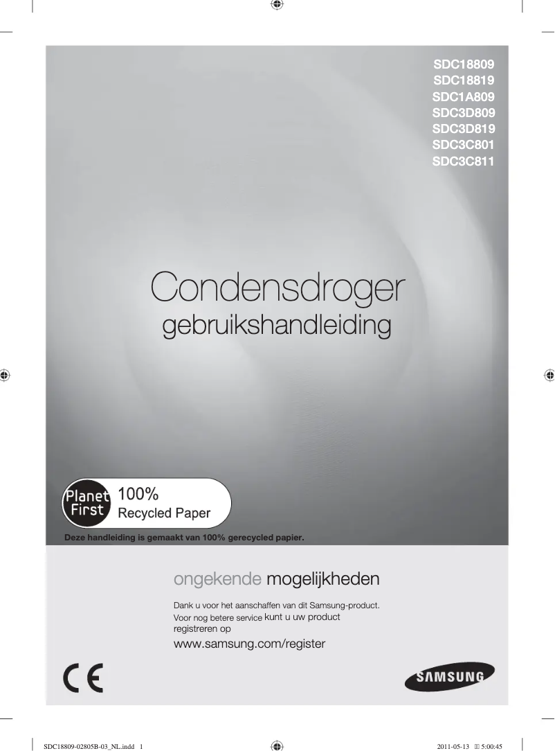 Página 1 del manual Manual de usuario Samsung SDC3C801