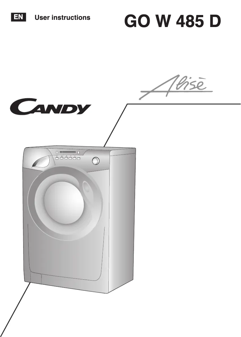 Página 1 del manual Manual de usuario Candy GO W485D-UK