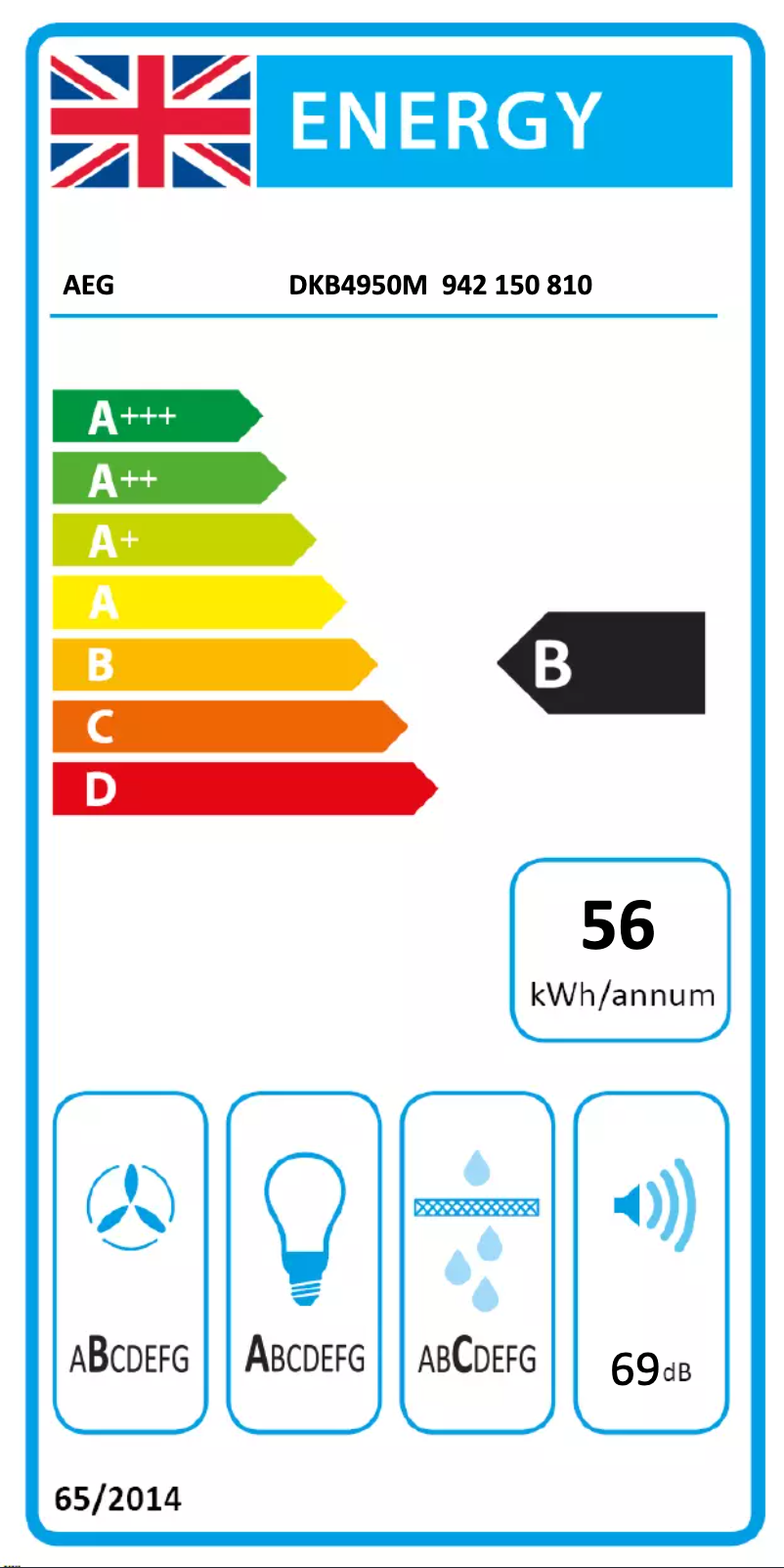 Página nº 1 - Etiqueta energética AEG DKB4950M
