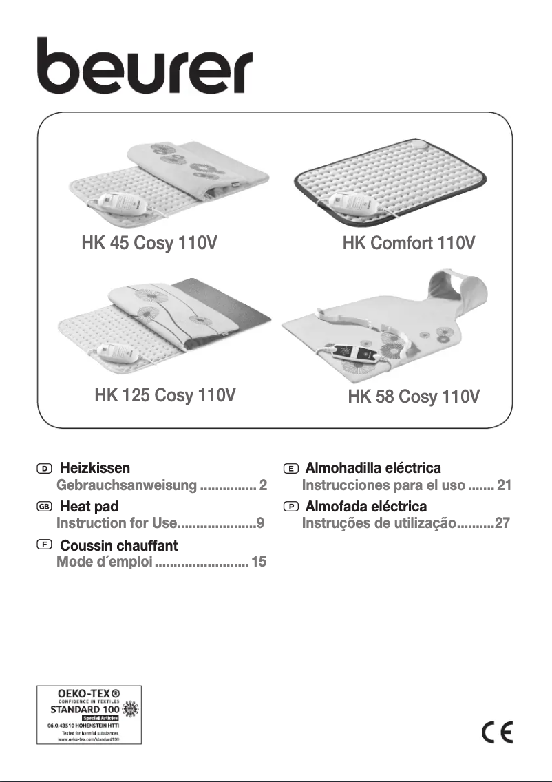 Imagen de la primera página del manual del dispositivo HK 125