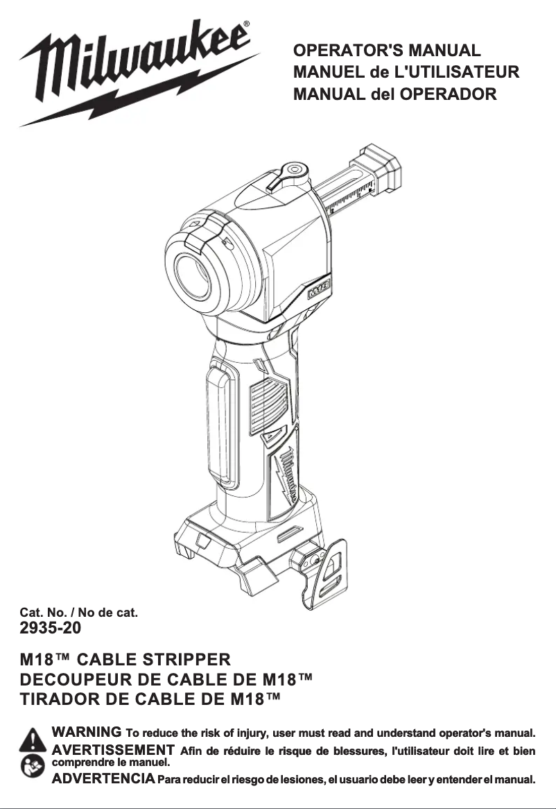 Página 1 del manual Manual de usuario Milwaukee M18 2935X-21